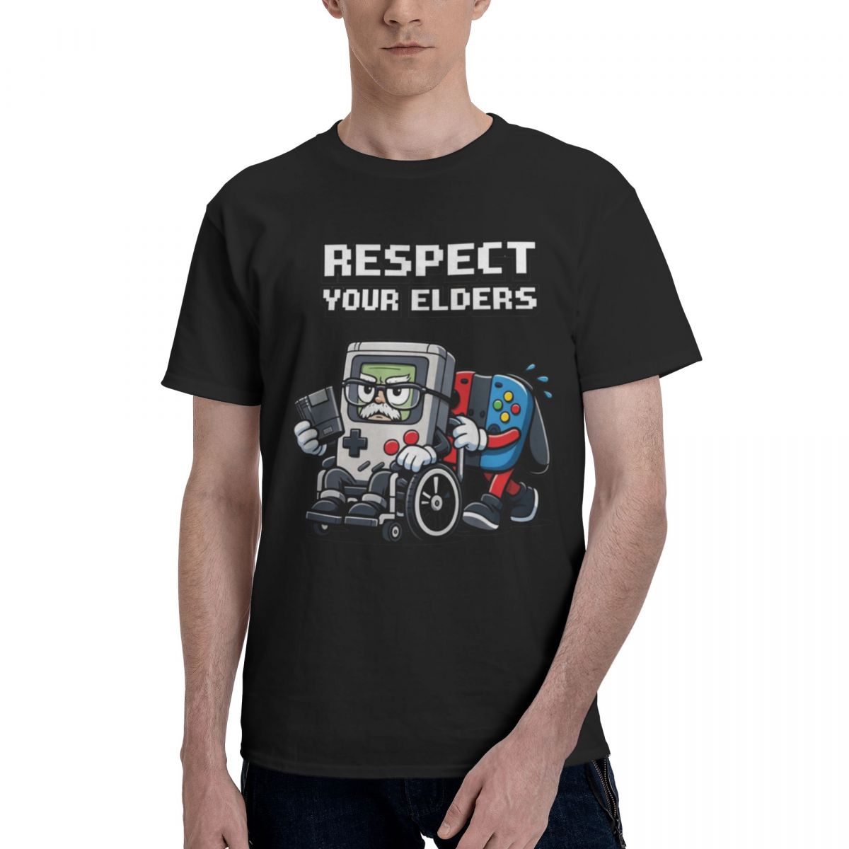 Kaus Pria Respect Your Elders  - Retro Gaming In 2026 ulasan dan harga