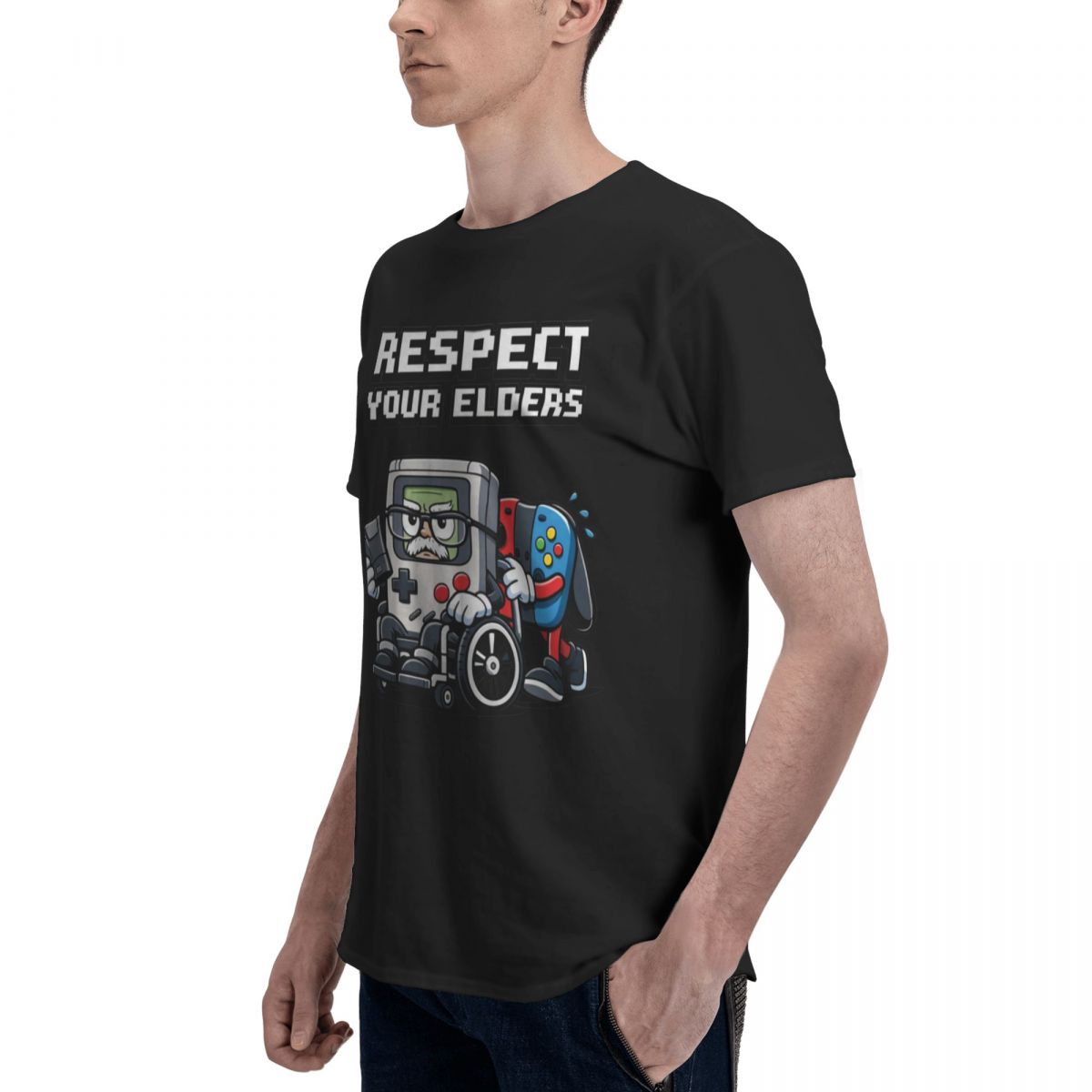 Kaus Pria Respect Your Elders  - Retro Gaming In 2026 ulasan dan harga