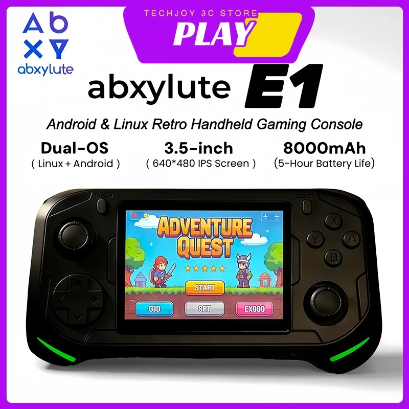 Konsol Game Genggam Abxylute E - Retro Gaming Os Linux ulasan dan harga